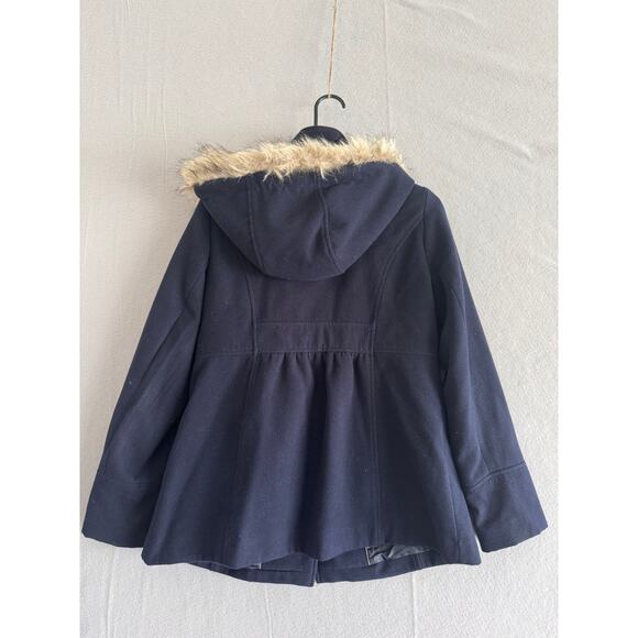 Maralyn & Me Navy Blue Pea Coat Women’s Size Large - Picture 9 of 11